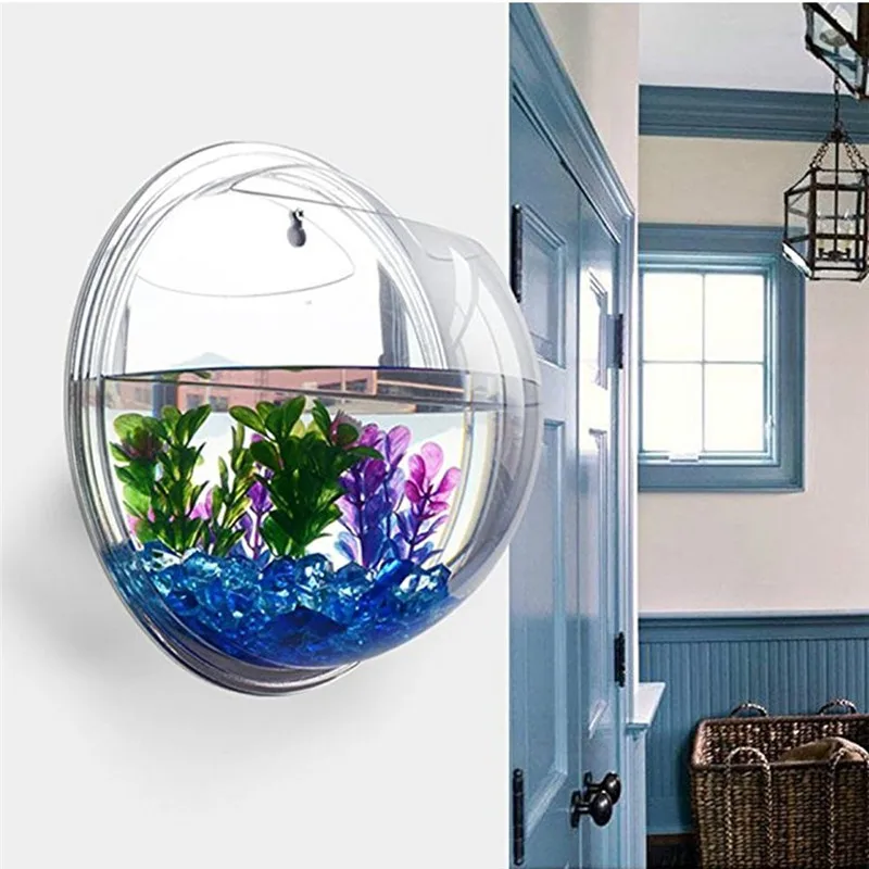 Aquarium Plant Grass - Прозрачная акриловая подвесная настенная аквариум, ваза