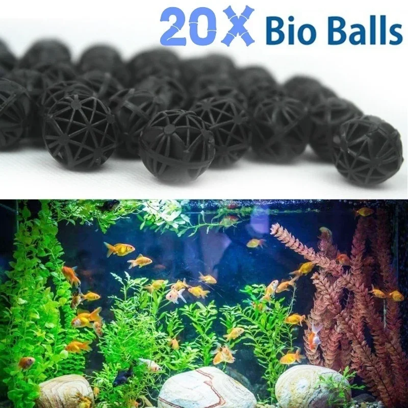 Aquarium Planted Tank Filter - 20 шт. 16 мм биошары для