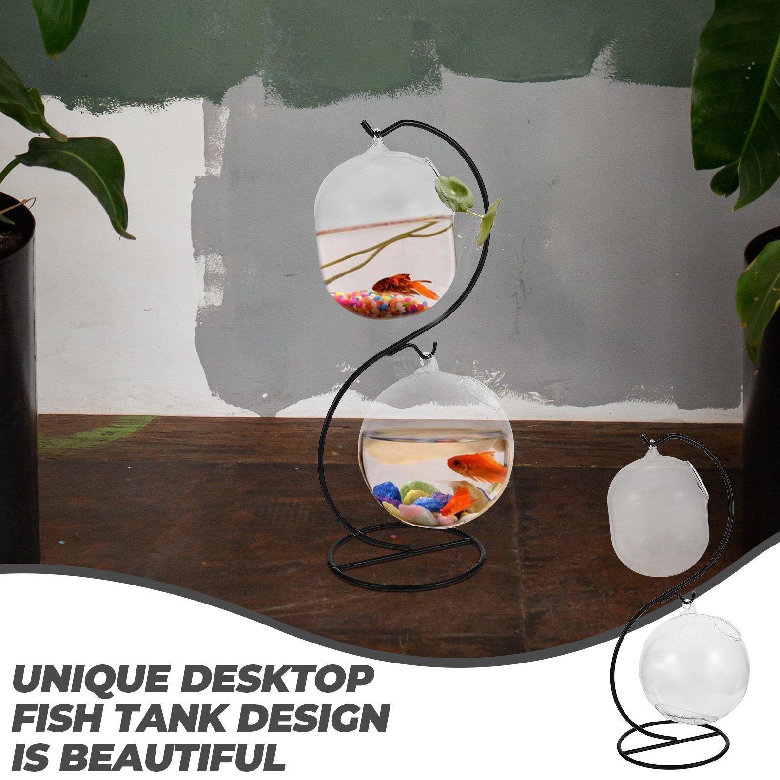 Aquarium Plant - 1 комплект прозрачного настольного стеклянного аквариума