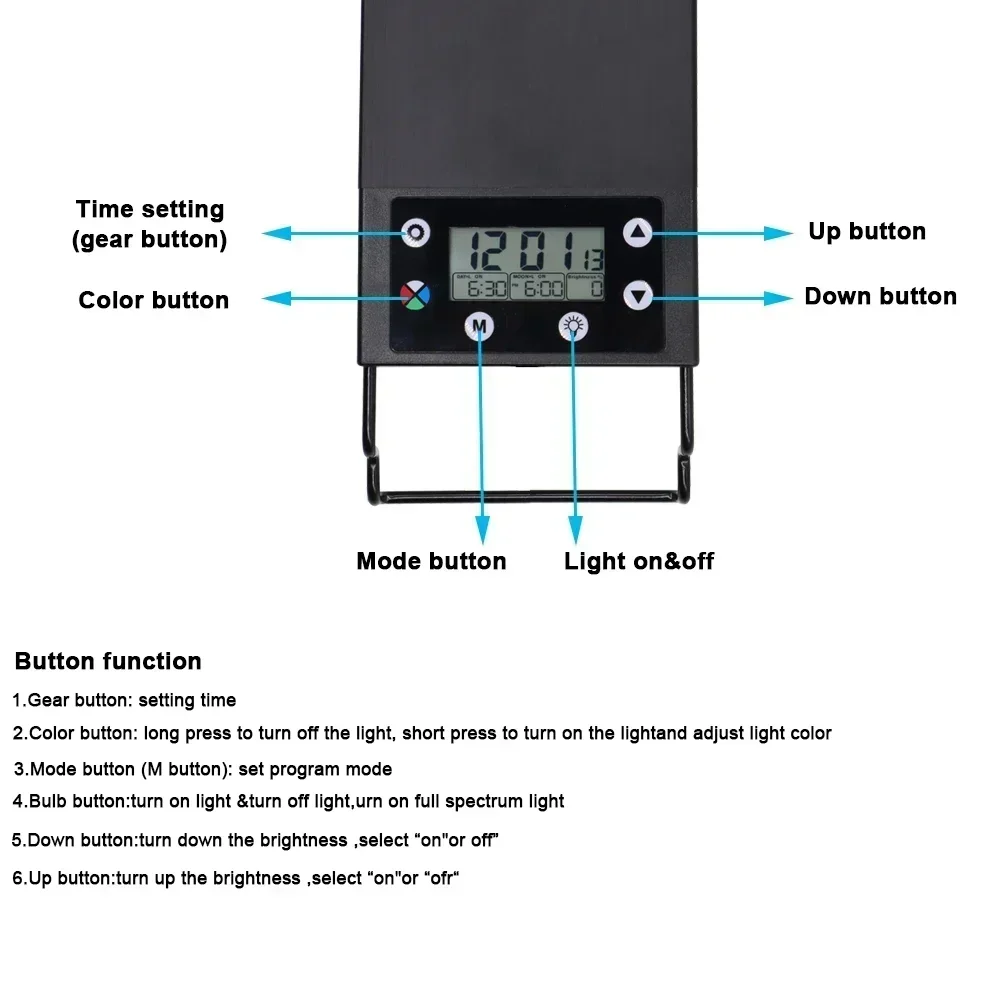 Водонепроницаемая IP68 осветит – обзор и цена Aquarium Plant Grow Light