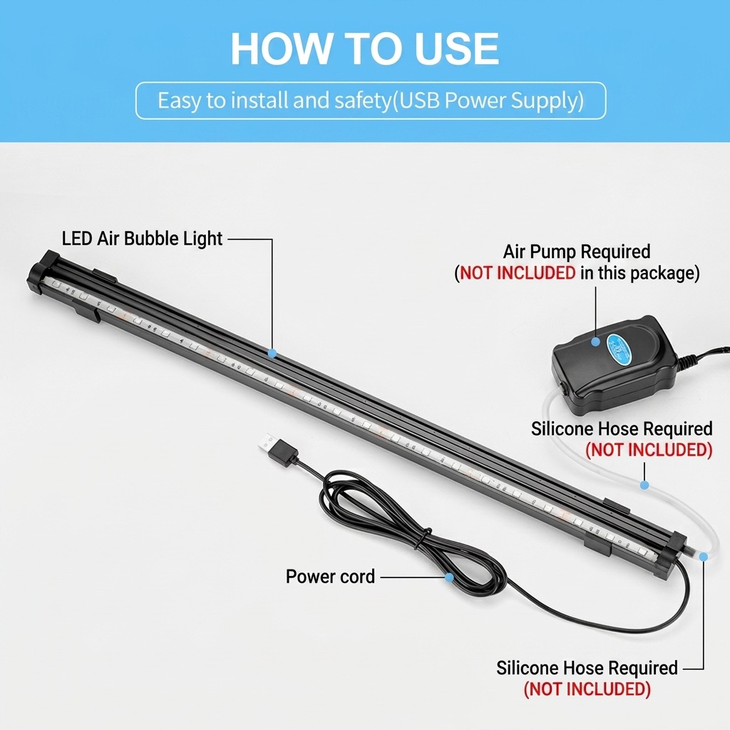 USB LED-лампа для аквариума с  – обзор и цена Aquarium Plant Grow Light
